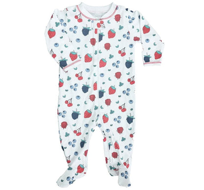 Zipper Footie Berries & Cherries