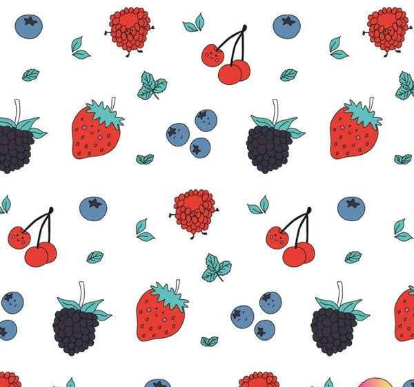 Zipper Footie Berries & Cherries