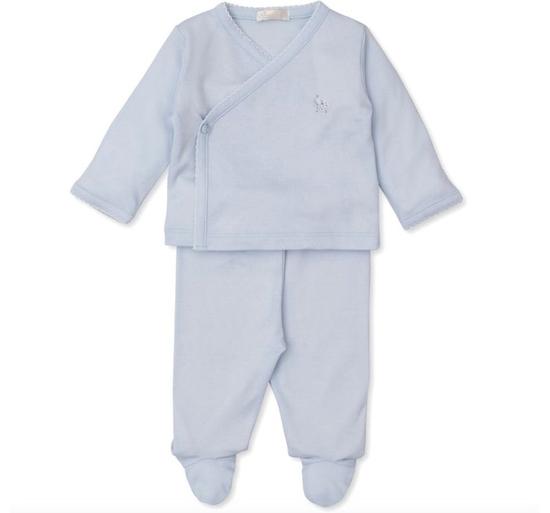 Footed Pant Set Fleecy Sheep Light Blue