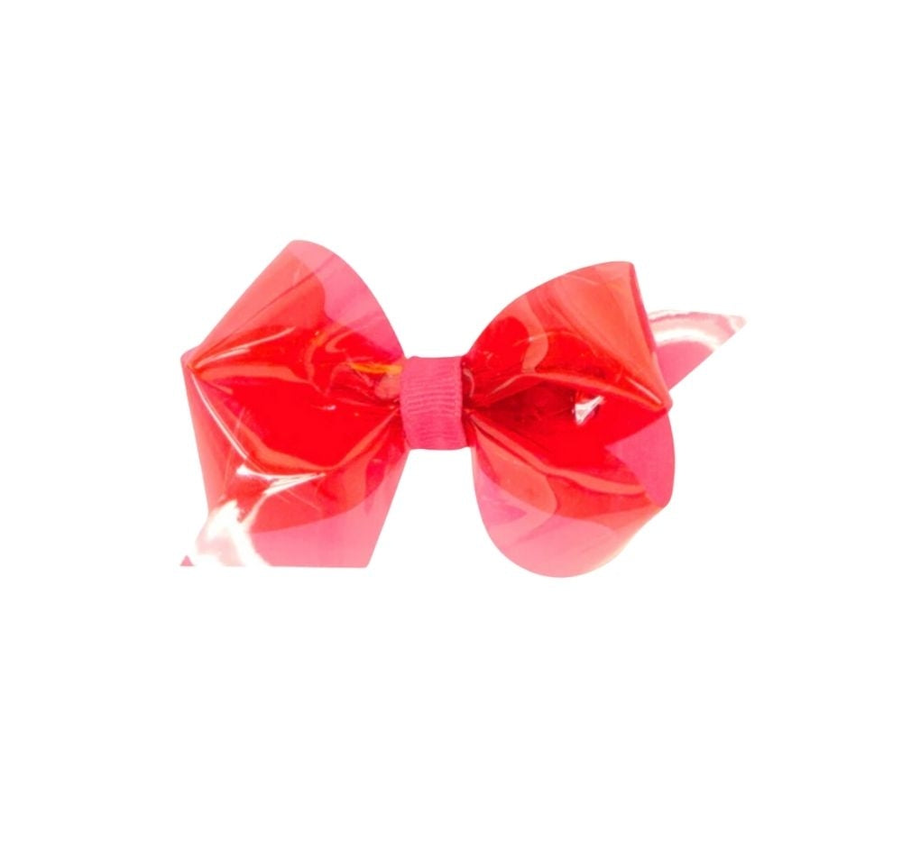 Mini Wee Splash Vinyl Bow French Pink