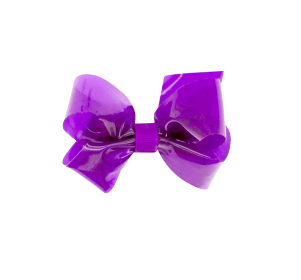 Mini Wee Splash Vinyl Bow Purple