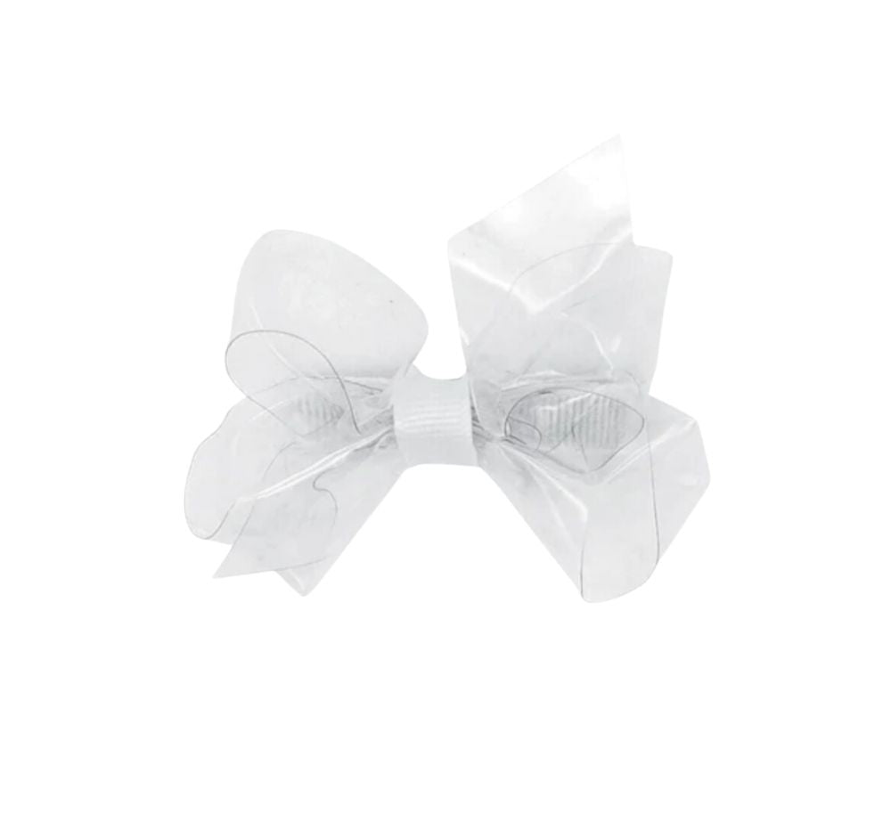 Mini Wee Splash Vinyl Bow Clear
