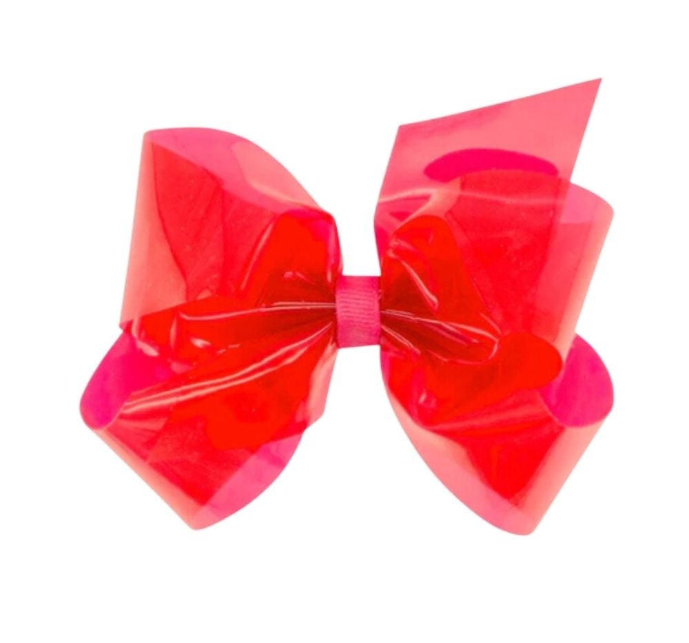 Medium Wee Splash Vinil Bow French Pink