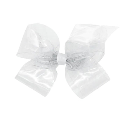 Medium Wee Splash Vinil Bow Clear