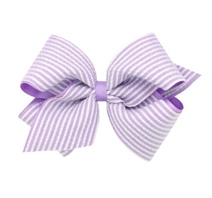 Medium Seersucker GG Overly Bow Light Orchid
