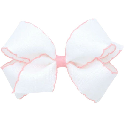 King Moonstitch Basic Bow White/Powder Pink