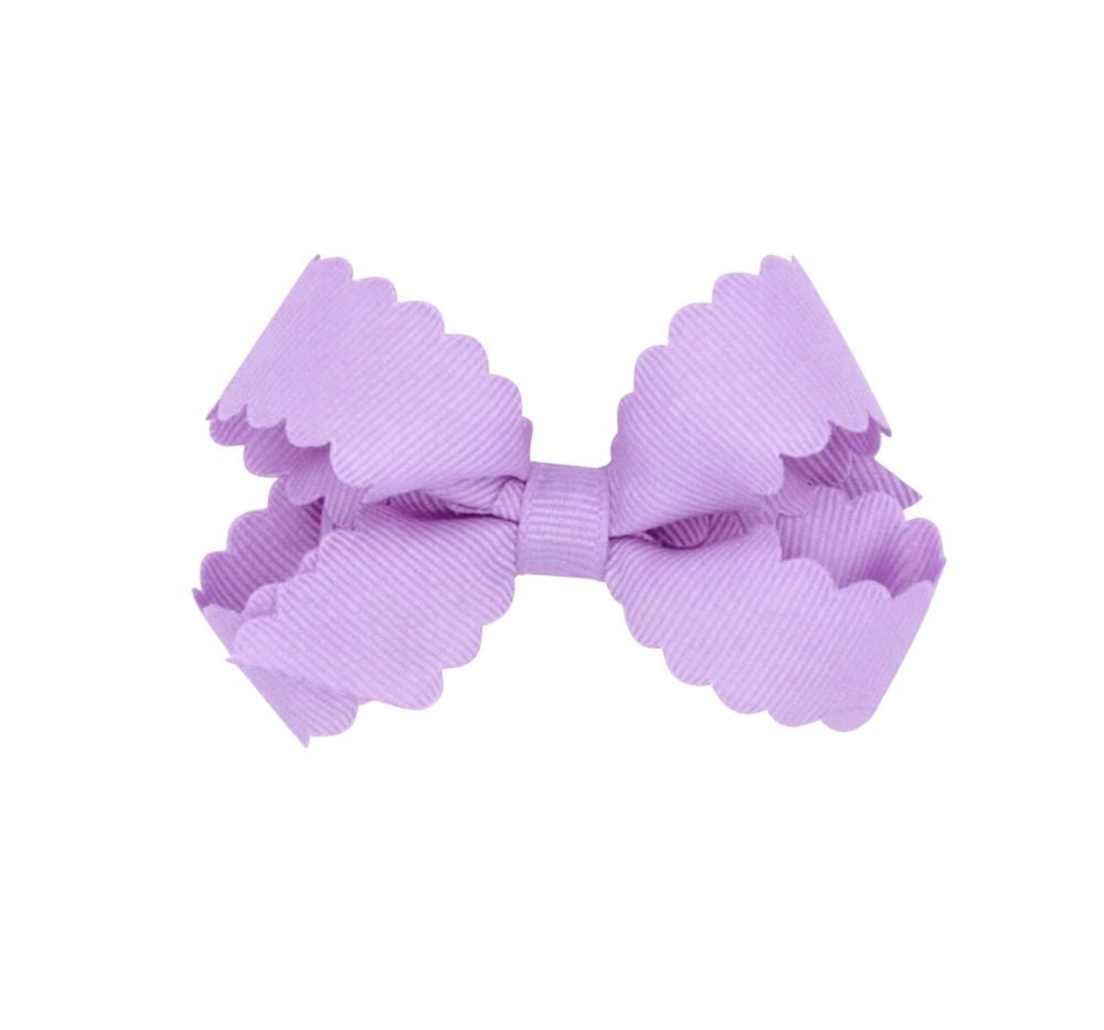 Mini Scalloped Edge GG Bow Light Orchid