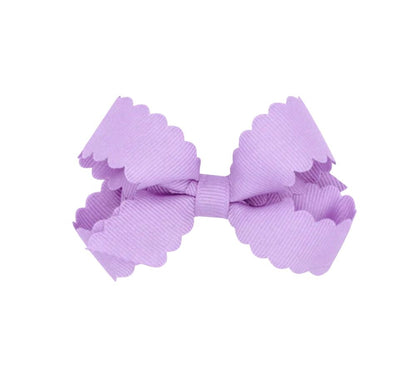 Mini Scalloped Edge GG Bow Light Orchid