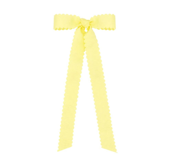 Mini moño scalloped w/tails  yellow