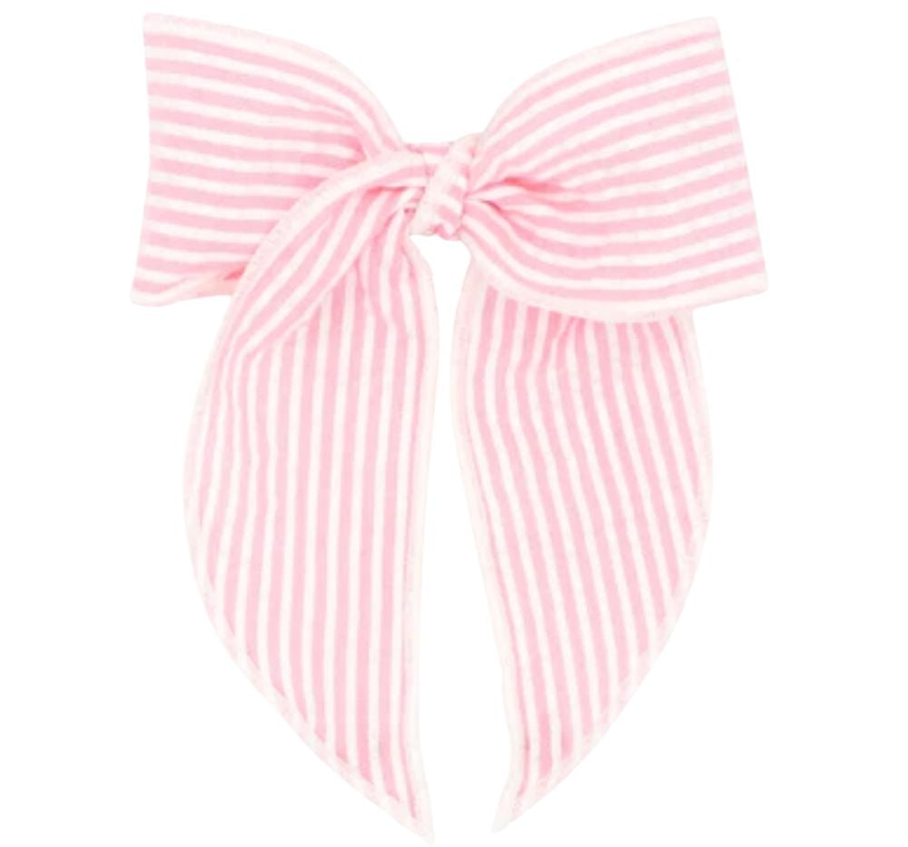 King Seersucker Fab Pink Bow