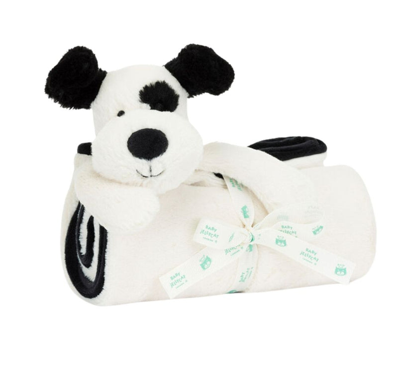 Bashful Black & Cream Puppy Blankie