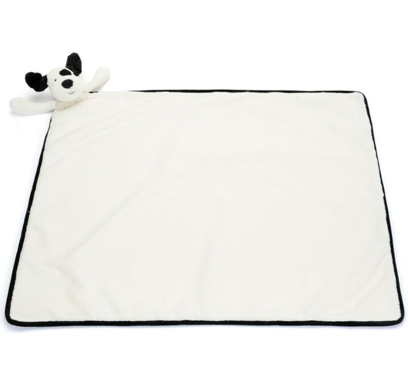 Bashful Black & Cream Puppy Blankie