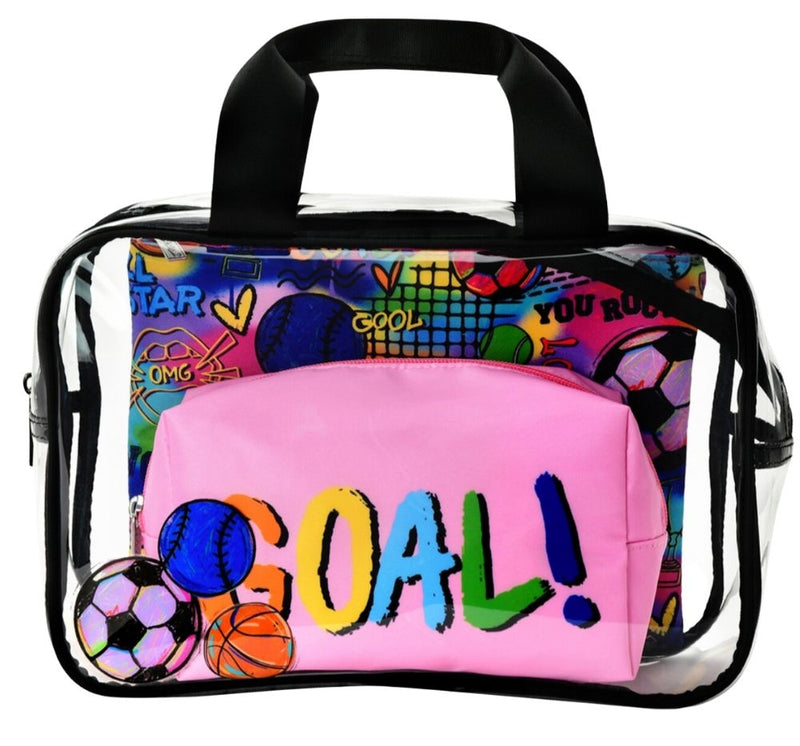 Corey Paige Fun Sports Cosmetic Bag Trio