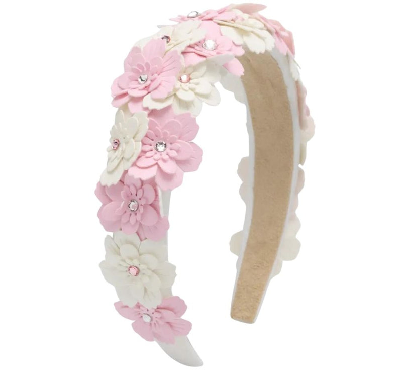 Diadema Blanca Flores Multi