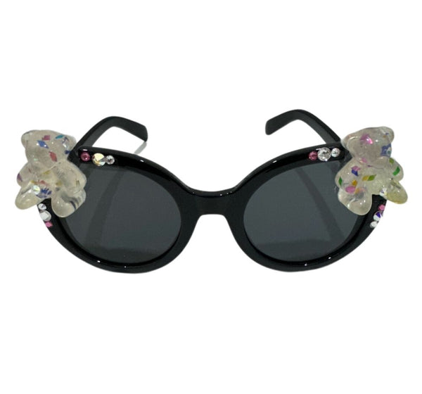 Crystallized New Teddy Eye Sunglasses Black-Wht