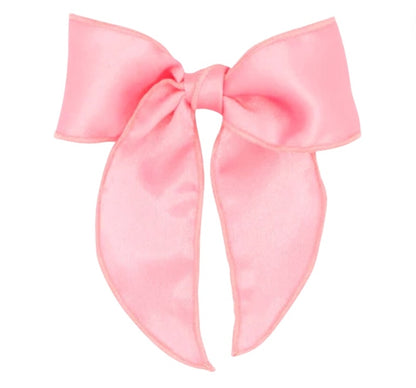 King Satin Fabric Bow Pink