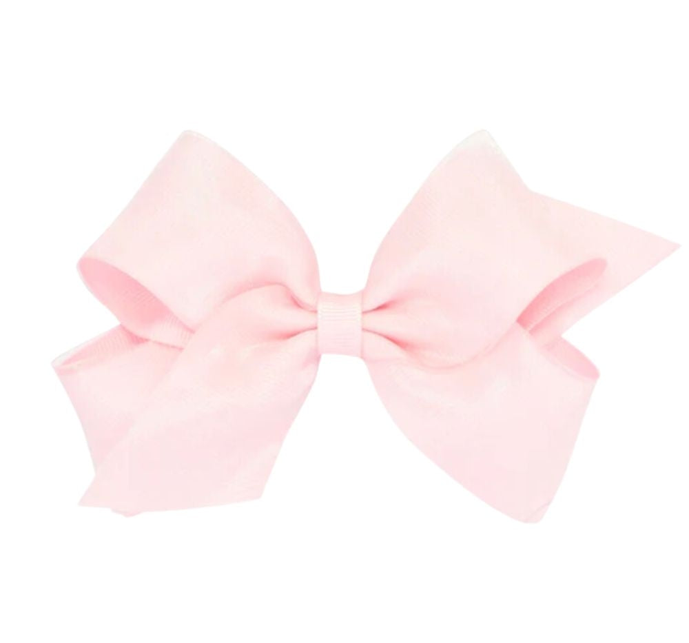 Medium Organza/Gro Overlay Bow Light Pink