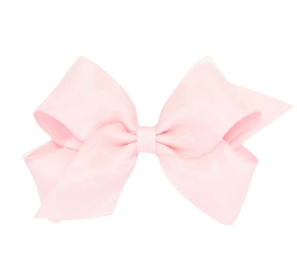 Moño Mediano Organza/Grosgrain Light Pink