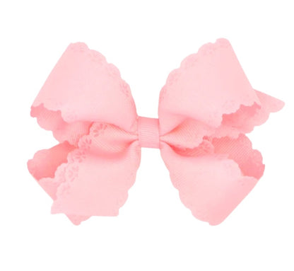 Sml Kng Eyelet Embossed Gg Bow Light Pink