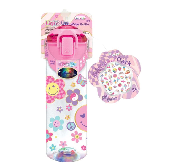 Light Up Water Bottle Groovy Flower