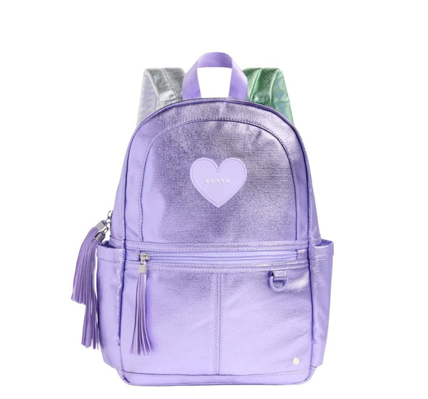 Kane Kids Mini Backpack Travel Metallic Lilac