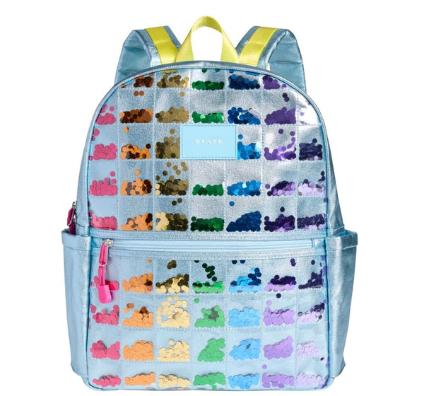Kane Kids Double Pocket Backpack Quilted Sequin