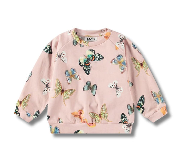 Sweatshirt & Softpants Blush Papillions Butterflies