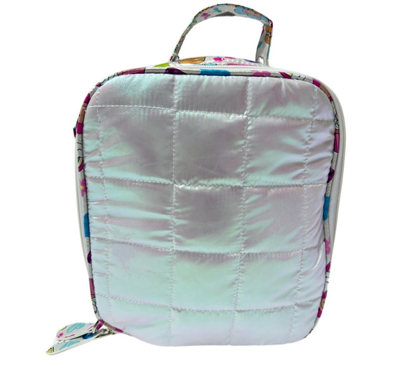 Lunchbox Blanca/Plateada Puffy Print