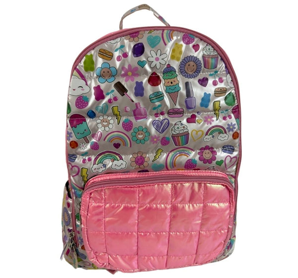 Mochila Rosa Puffy Print