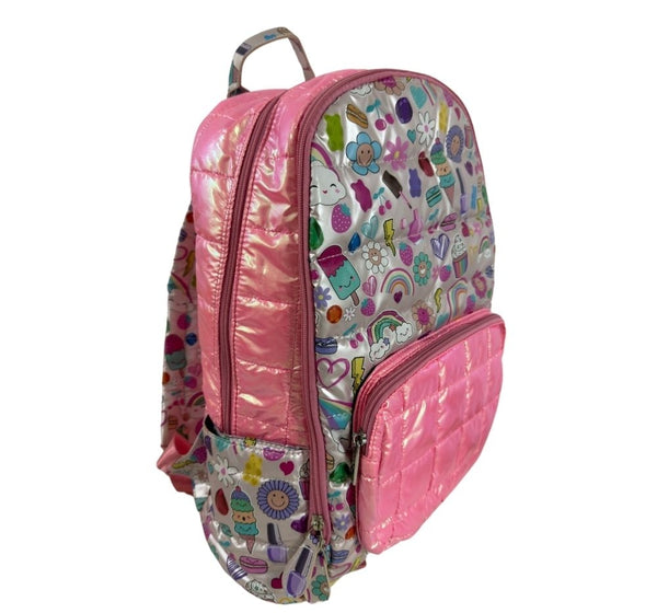 Mochila Rosa Puffy Print