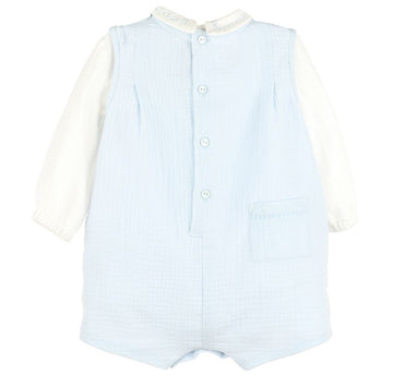 Cuddle Cotton John-John Set Blue