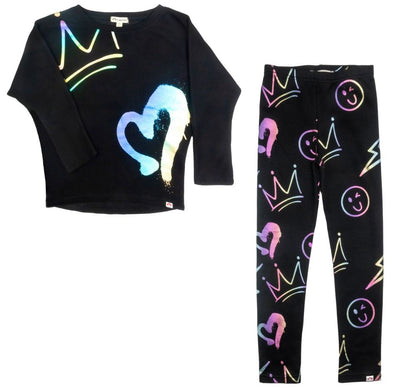 Slouchy Sweatshirt Graffiti & Legging Graffiti