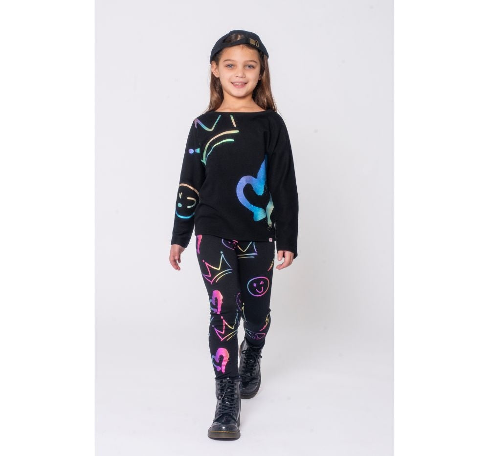 Slouchy Sweatshirt Graffiti & Legging Graffiti