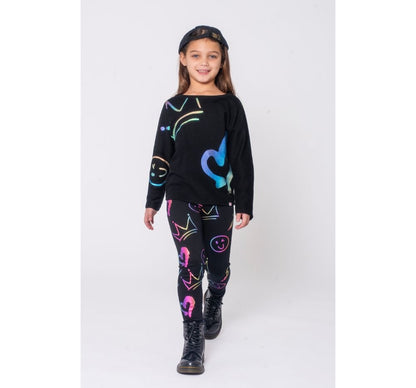 Slouchy Sweatshirt Graffiti & Legging Graffiti