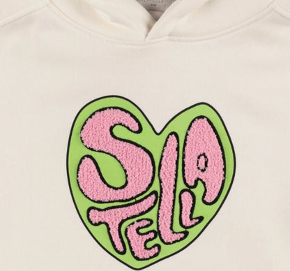 Hoodie With Stella Terry Heart Print White