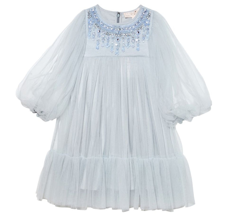 Vestido First Frost Tulle Illusion Blue