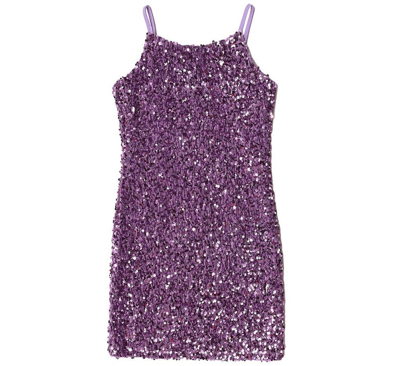 Vestido Lentejuelas Morado