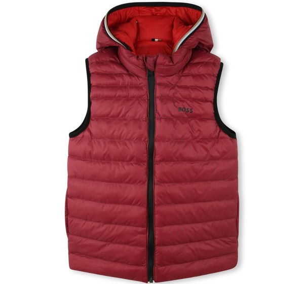 Reversible Down Vest Red