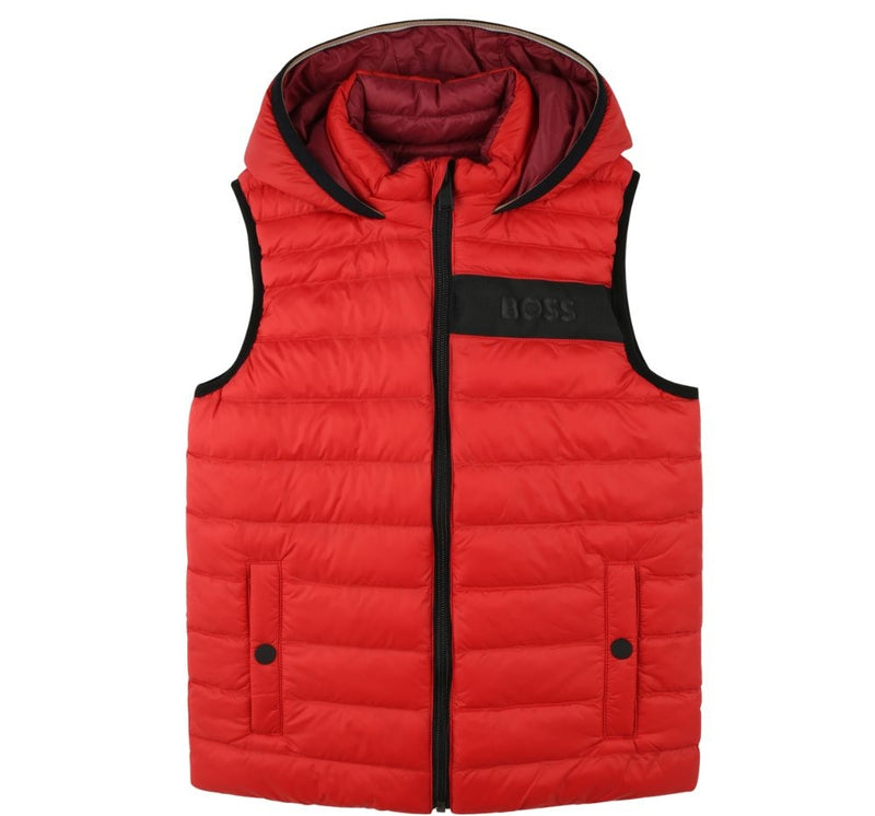 Reversible Down Vest Red