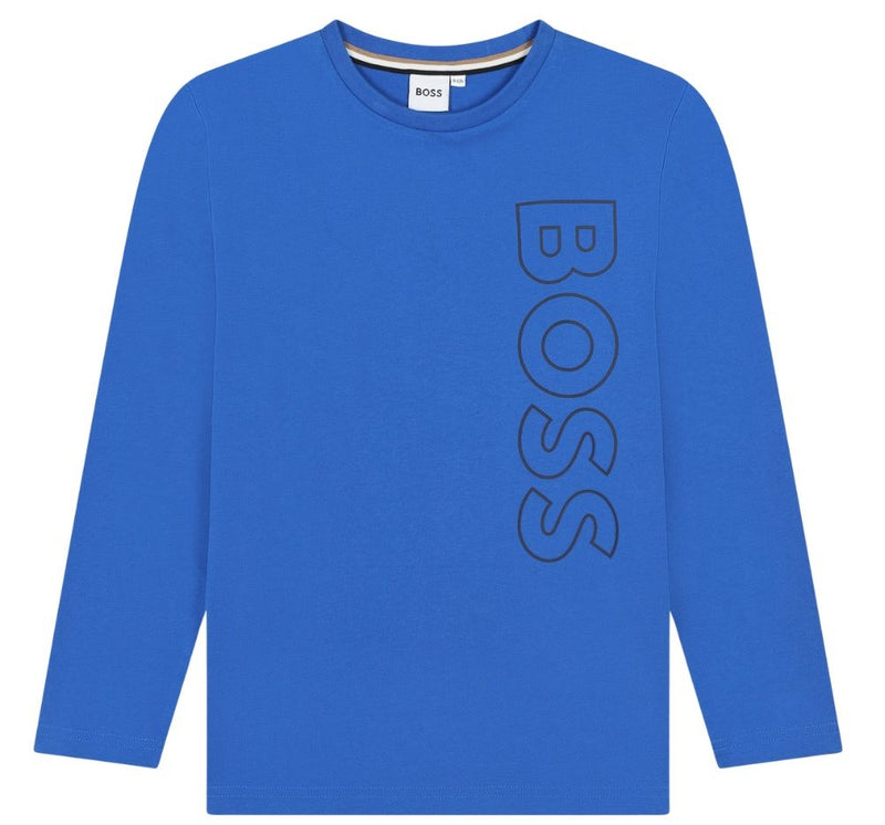 Ls Tee Vertical Logo Royal Blue