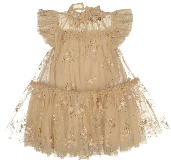 Vestido Dorado Glitter Star