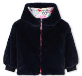 Chamarra Reversible Flower Power & Shearling Pink