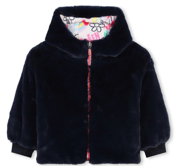 Chamarra Reversible Flower Power & Shearling Pink