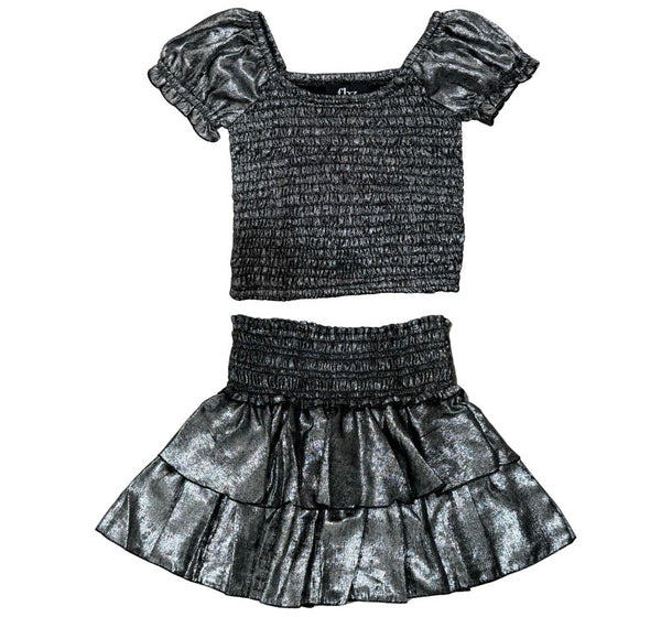 Top Y Falda Sparkling Smocked