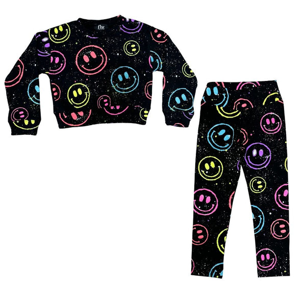 Sudadera Y Leggings Estampado Smile Multi