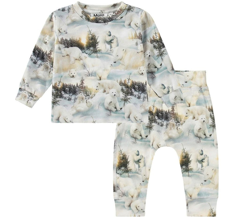 Blusa Manga Larga Y Pantalones Snowny Bears