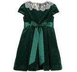 Vestido Lazo Terciopelo Verde