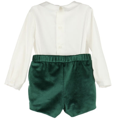 Deluxe Velvet Boy Set Green