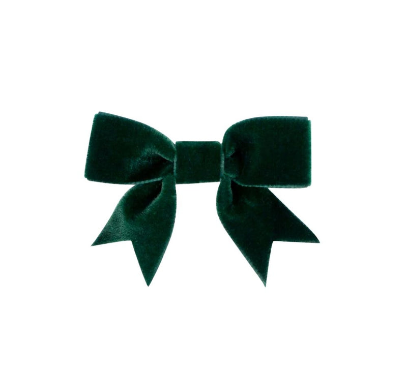 Mini King Velvet Bowtie Forest Green