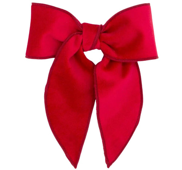 King Velvet Fabric BoW Cranberry